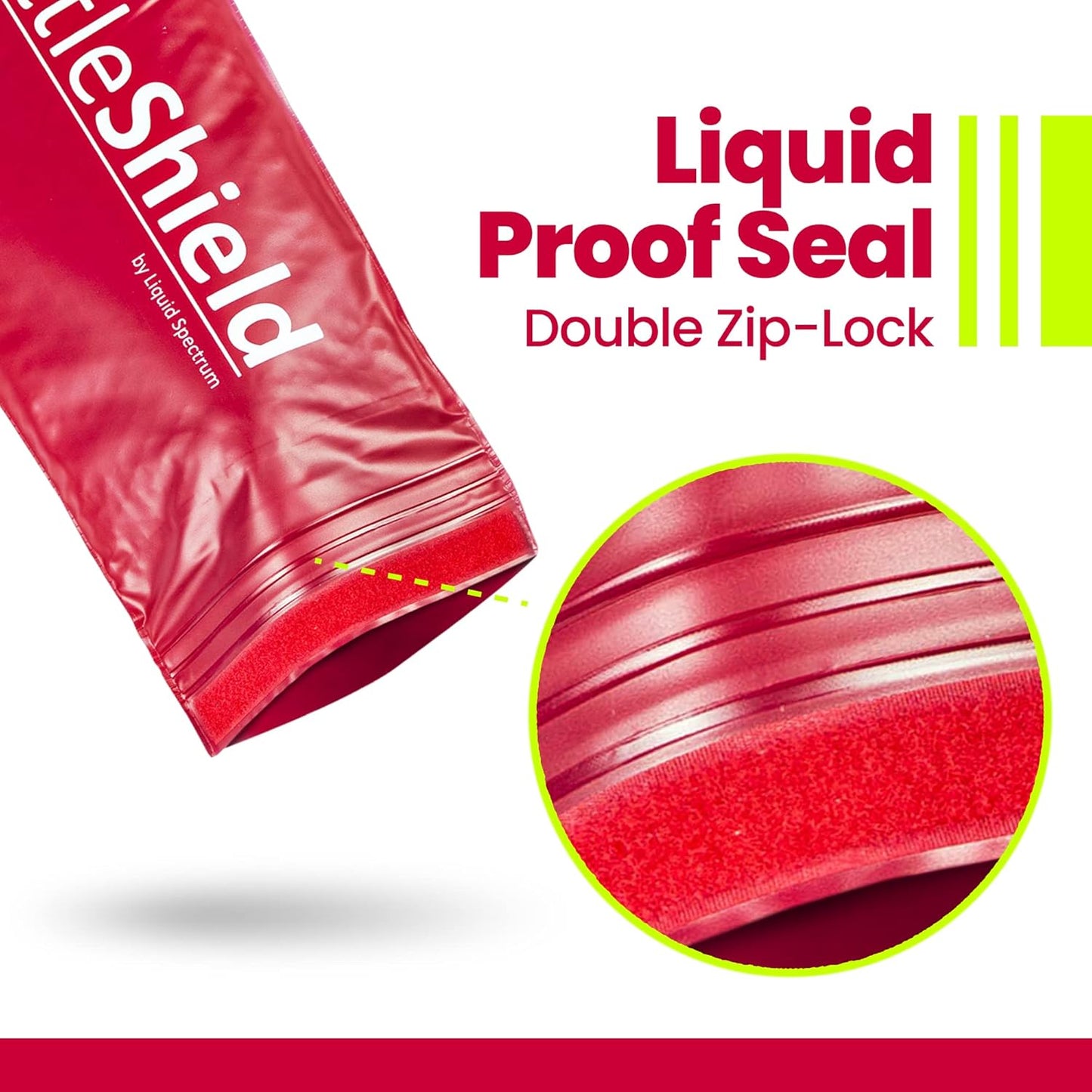 Reusable Wine Protector Travel Bag by Bottle Shield (6-pack) - Unbreakable Bottle Shipping Sleeve, Leak Proof & Double Layer Wine Bubble Wrap Sleeve | Travel Wine Bags for Suitcase Luggage, Red