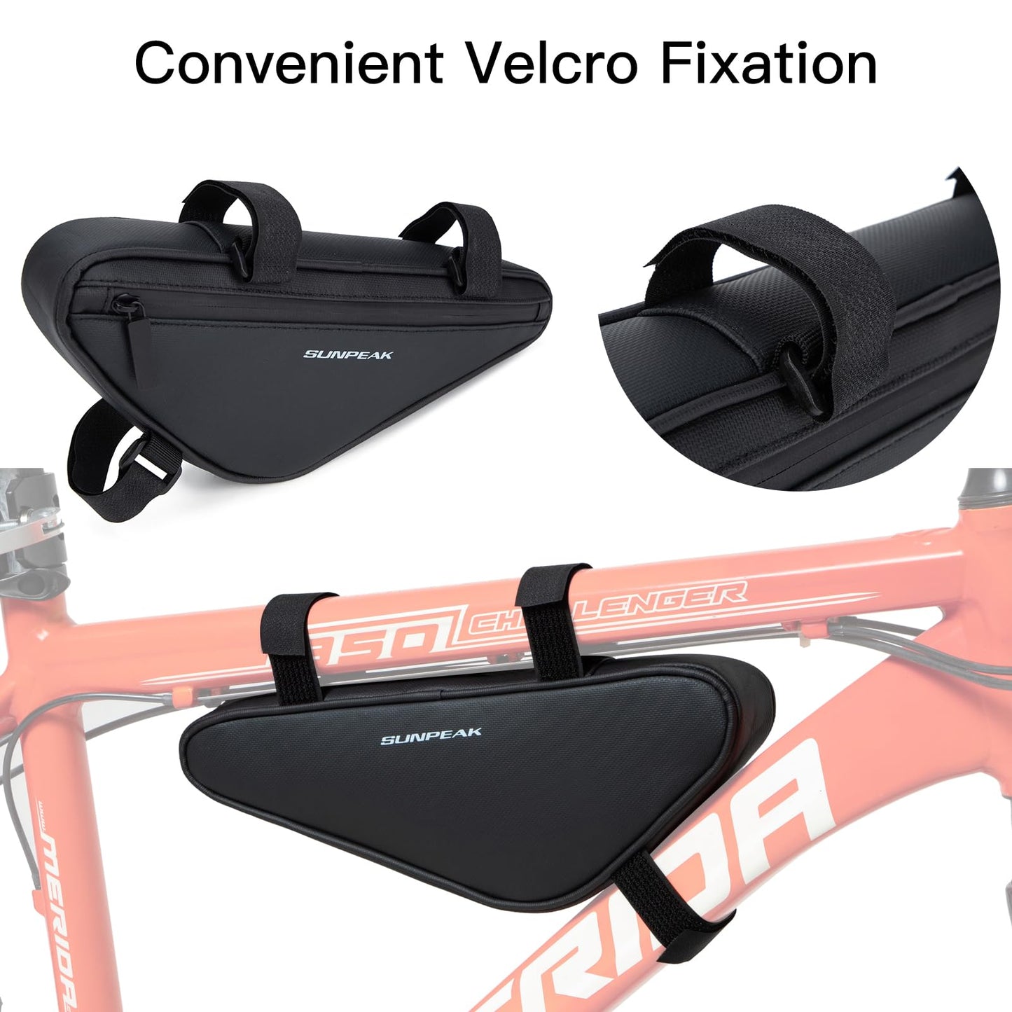 Sunpeak Bike Frame Storage Bag Top Tube Bike Bag Water Resistant Bicycle Triangle Pouch Bike Accessories Bag for Phone Wallet Keys Tools Use for Road Bike MTB Bicycle