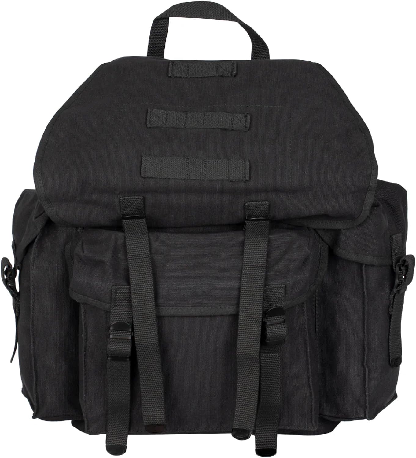 Fox Outdoor Products NATO Style Rucksack - Classic Multi-Pocket Versatile Backpack with Modular Webbing & Storm Flap Closure