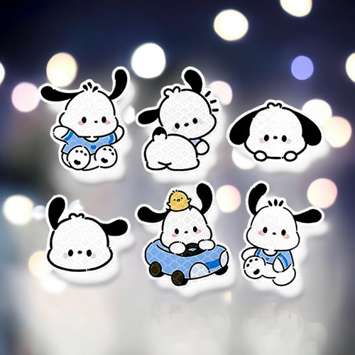 High Reflective Stickers Anime Sticker for Helmet Cute Safety Sticker Reflective Diamond Grade High Visibility Tapes for Night Riding Bike Motorcycle Helmet Waterproof Anime Decals (POCHA)