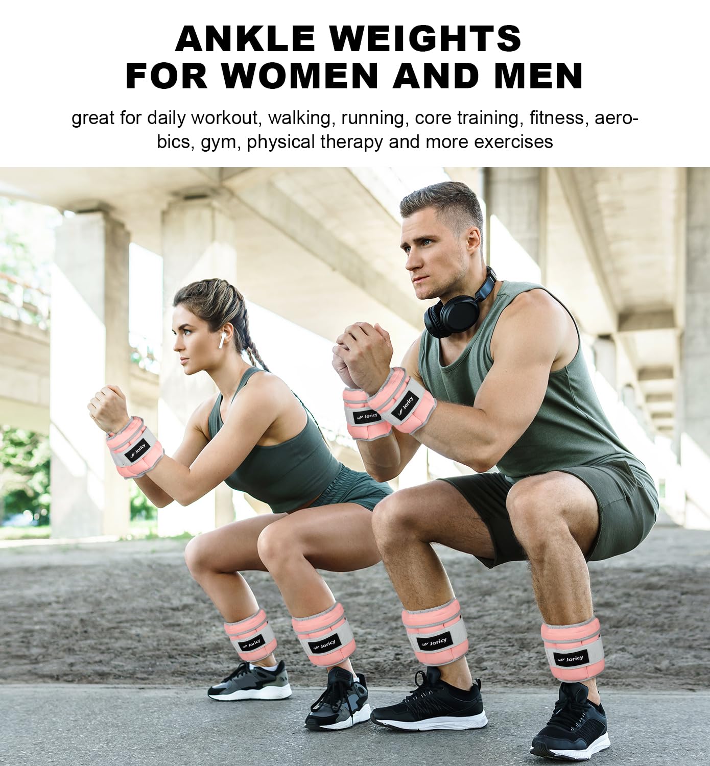 Adjustable Ankle Weights for Women Men 1 Pair 2 4 6 8 10 LBS Leg Weight Hand Arm Wrist Weights with Removable Weight, 1-5 LB Each Ankle Strength Training Weight for Gym Fitness Walking Running, Pink