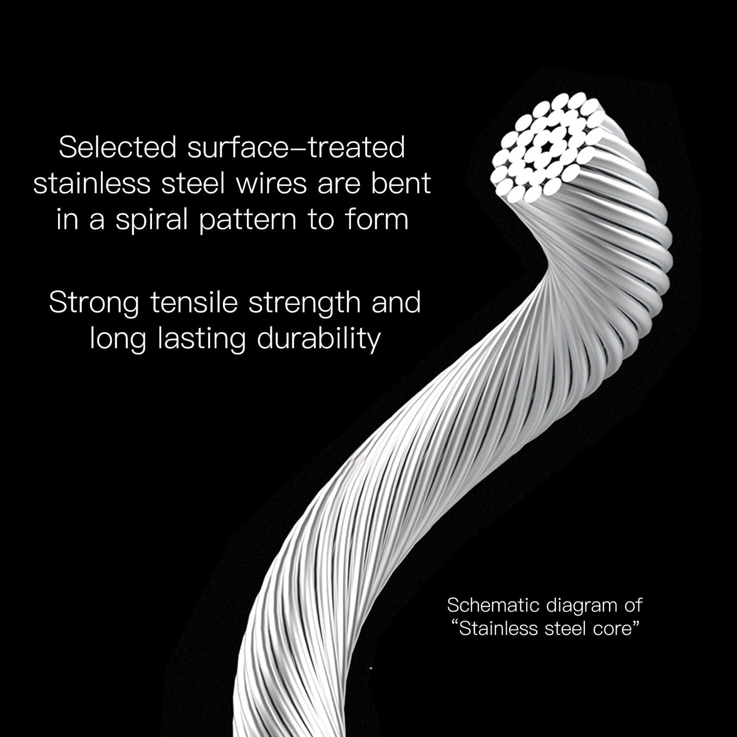 GATWOEST Pro-grade BMX Bike Gyro Brake Cables Front + Rear (Upper + Lower) with Spinner Rotor Full Kit Bmx Bicycle Brake Lines Set Cable Wire&Housing -Stable,Flexible and Long-lasting- Black