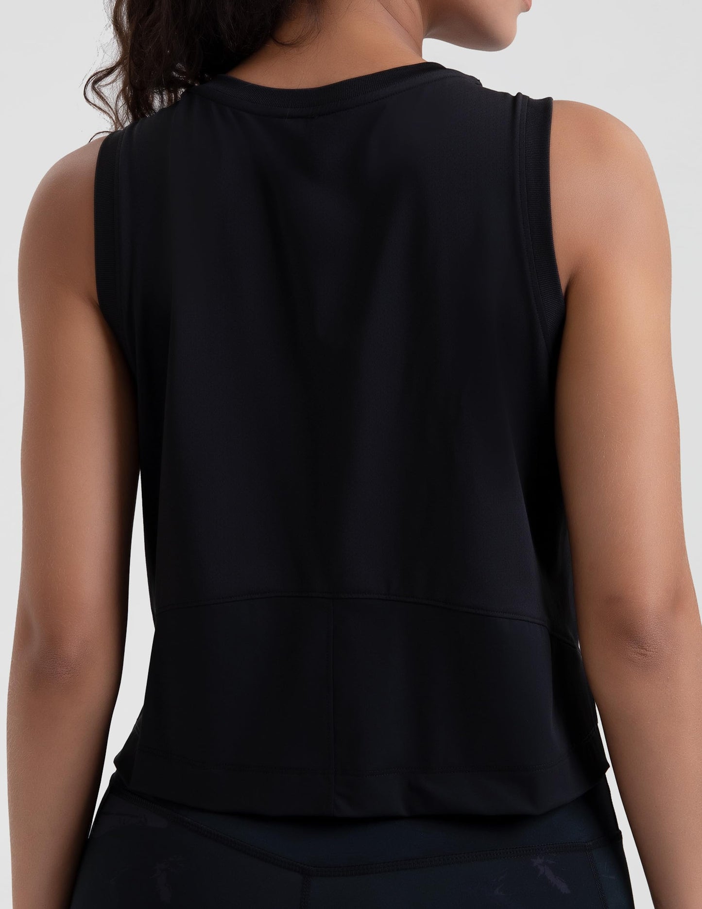 Colorfulkoala Women's Workout Top Quick Dry Athletic Shirt Mesh Back Muscle Tank (M, Black)