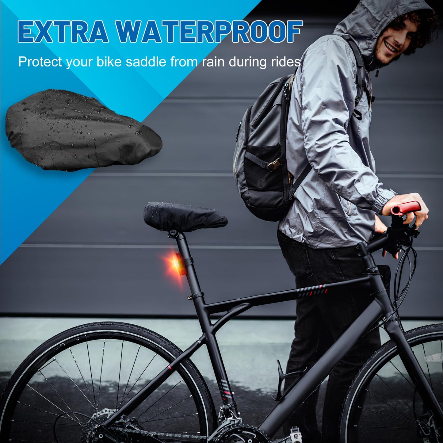 APECYC Bike Seat Cushion Gel Padded Saddle Cover for Men Women - Extra Padding Soft Comfort Bicycle Seat Cushion for Peloton, Stationary, Spin, Mountain, Road, Ebike
