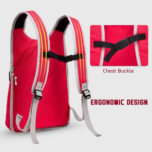 OMOUBOI Lightweight Gym Backpack for Unisex, Small Backpack for Sports, Cycling Backpack for Short Journey, Mini Backpack Fit for Running, Cycling(Red), Medium