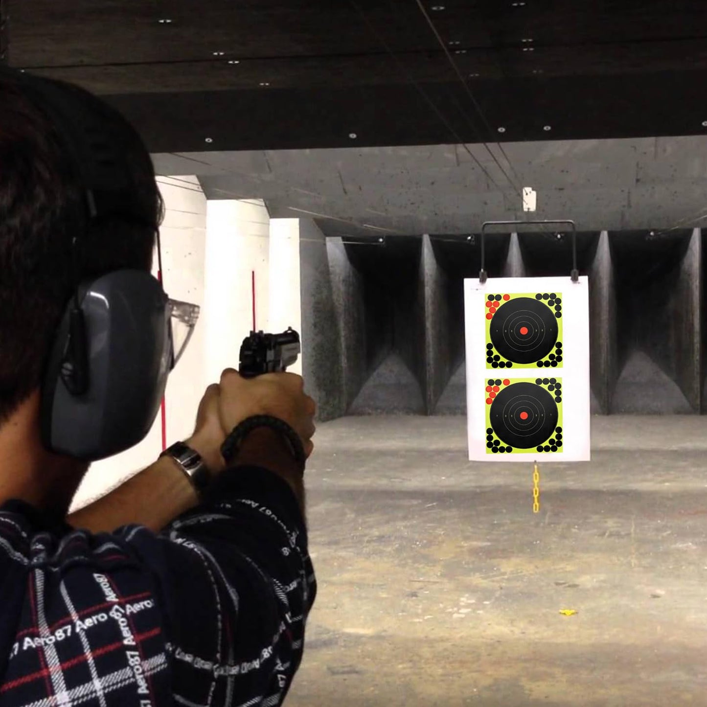 50PCS Self Adhesive Shooting Target, 12 Inch Paper Sticker Targets with Cover-up Patches, Paper Target for Gun, Pistol, Rifle, Bb Gun, Airsoft, Pellet Gun, Air Rifle