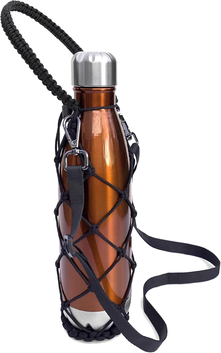 HydroNet Handle - Compatible with S'well, Simple Modern, Mira, Manna Stainless Steel Water Bottles — Available in 9 oz, 17 oz, 25 oz (Black, 25 oz)