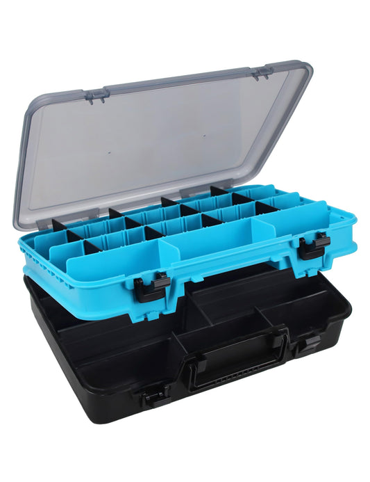 YVUDW Tackle Box Fishing Tackle Box Large Tackle Storage Box for Fishing Tackle Box Organizer Double-sided Tacklebox with Dividers Fishing Tackle Storage Boxes with Handle