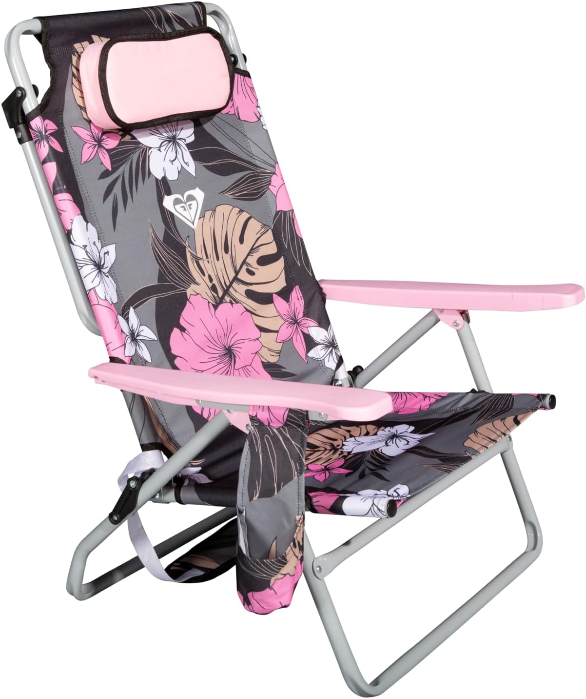 ROXY Beach Chair – Lounge Chair Outdoor, Lightweight Folding Chair with Adjustable Recline and Cup Holder – Beach Days, Pool Lounge Chairs, Folding Camping Chairs, Sun Tanning Chair or Festival