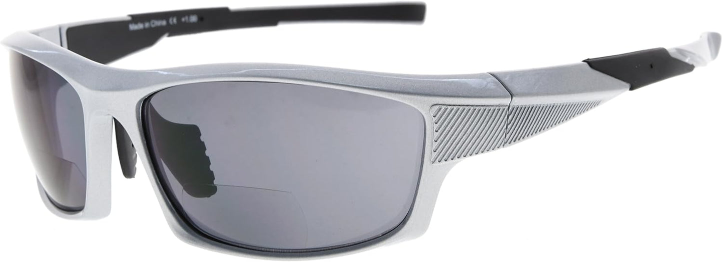 Eyekepper TR90 Frame Bifocal Sports Sunglasses Baseball Running Fishing Driving Golf Softball Hiking Sunshine Readers