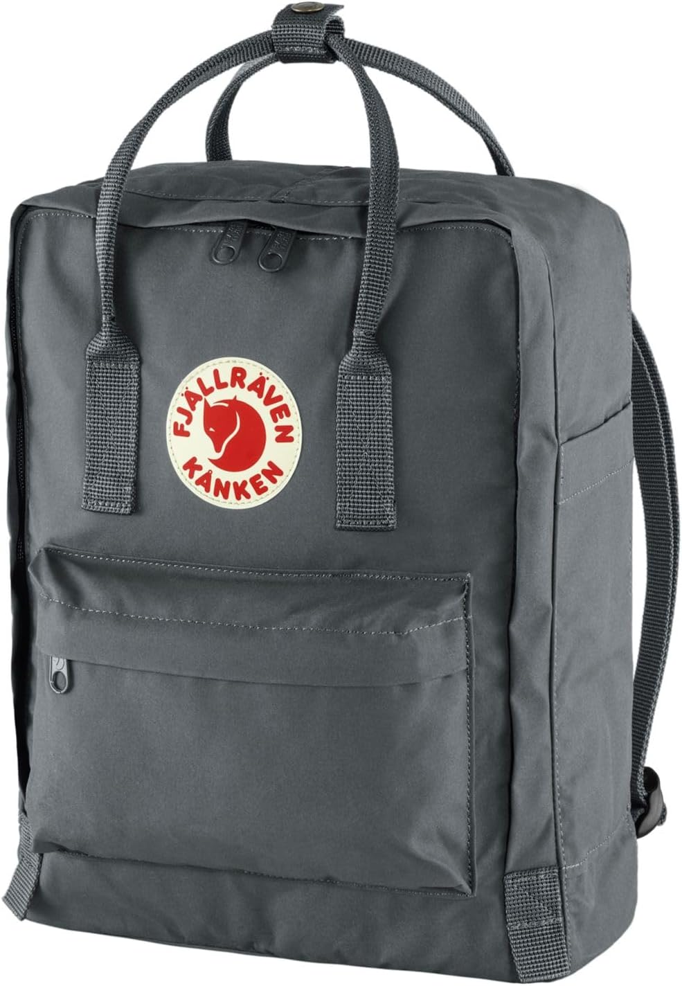 Fjällräven Kånken Unisex Travel Backpack - Side Slip Pocket - Adjustable Shoulder Straps - Dual Top Handles Super Grey One Size One Size