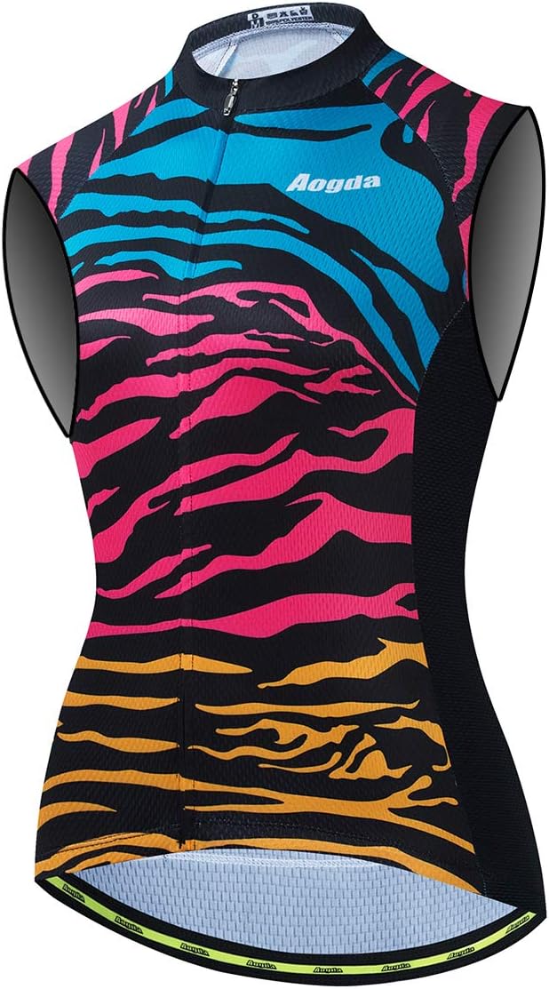 Aogda Sleeveless Cycling Jerseys Women Bike Tops Team Biking Shirts Bicycle Vests Clothing
