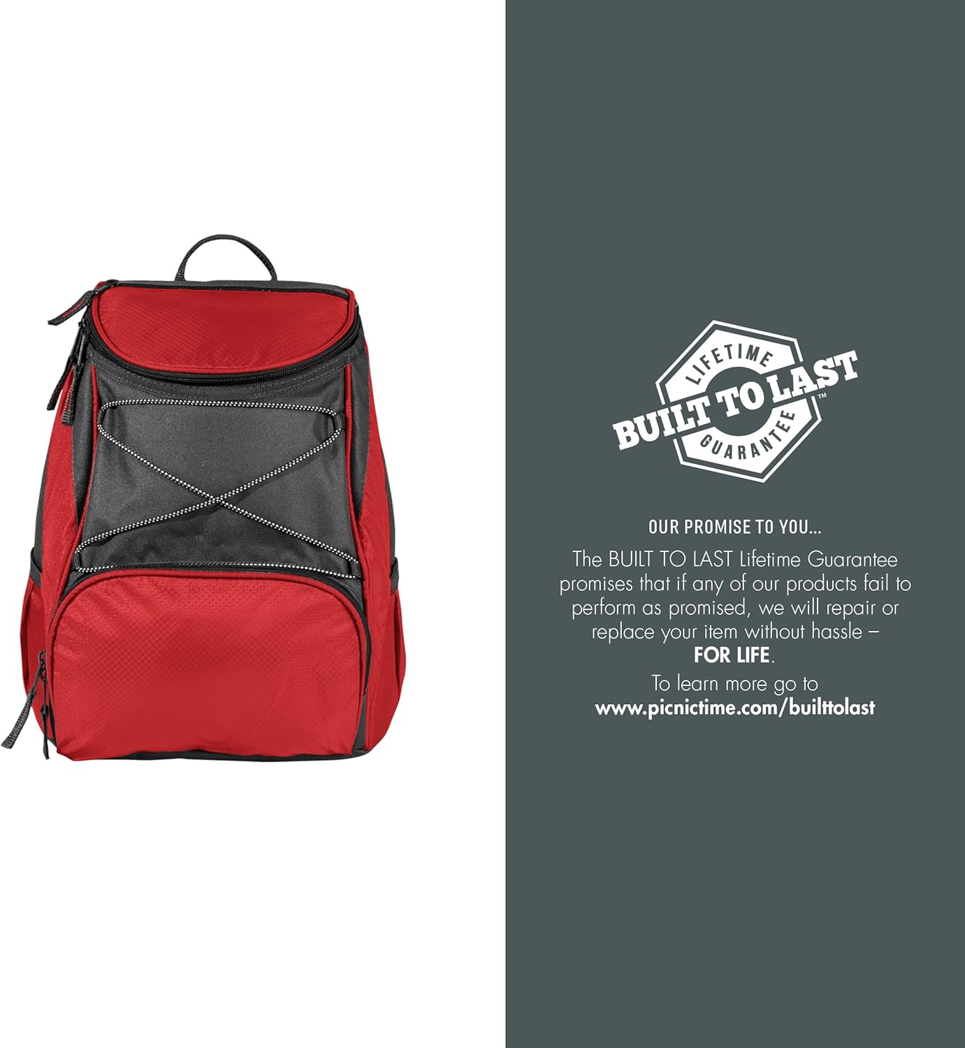 PICNIC TIME Coca-Cola Emoji PTX Backpack Cooler, Soft Cooler Backpack, Insulated Lunch Bag, (Red with Gray Accents)