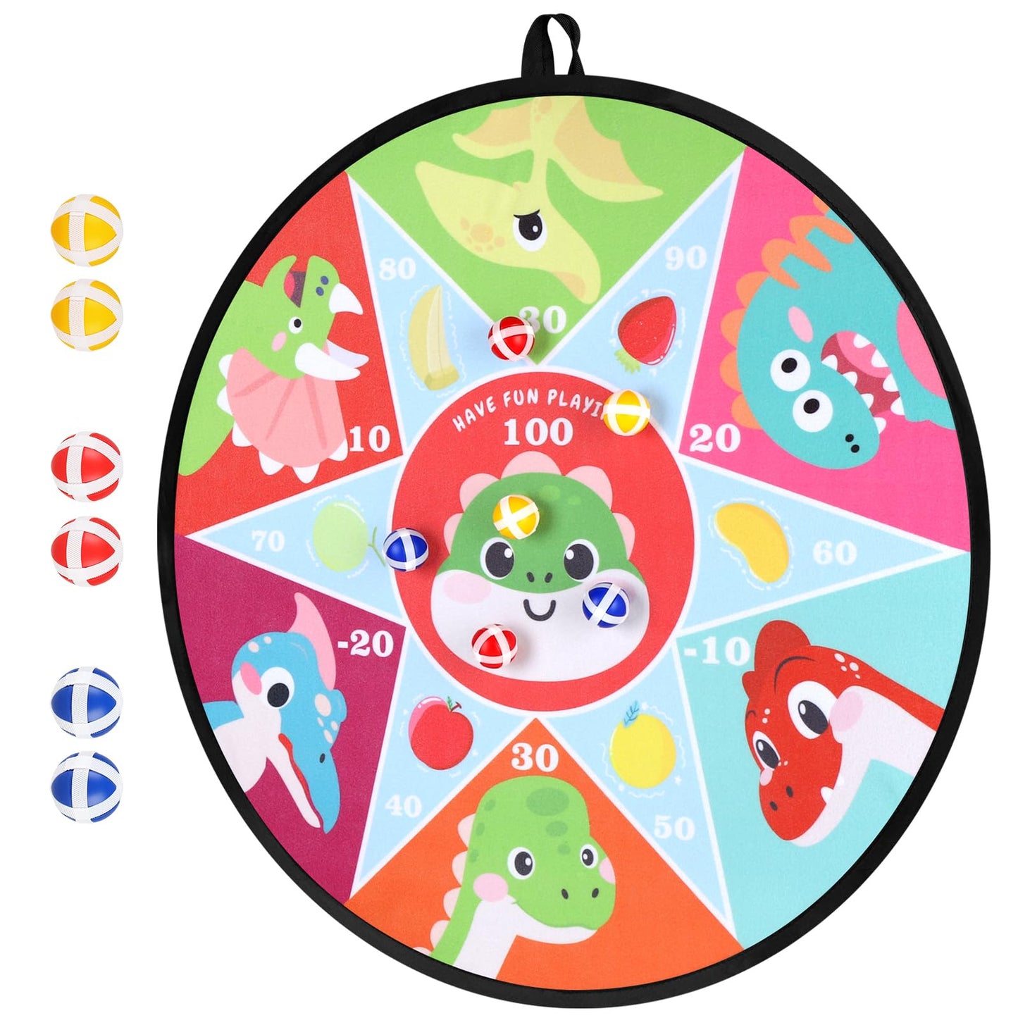Accmor 28" Large Dart Board for Kids, Kids Dart Board with Sticky Balls, Backyard Indoor Outdoor Games Birthday Gifts for 3 4 5 6 7 8 Years Old Boys Girls