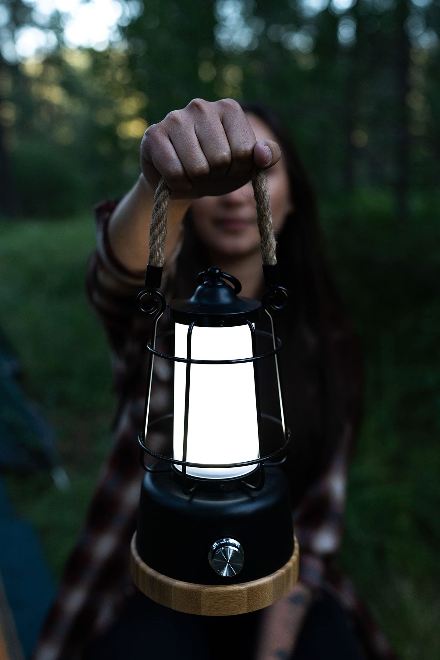 Stansport Rechargeable Hemp Rope Lantern - 1000 Lumen