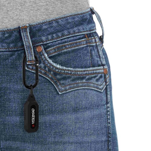 Chanvoo Silicone Case for Go-Tcha with Keychain Carabine (Black)