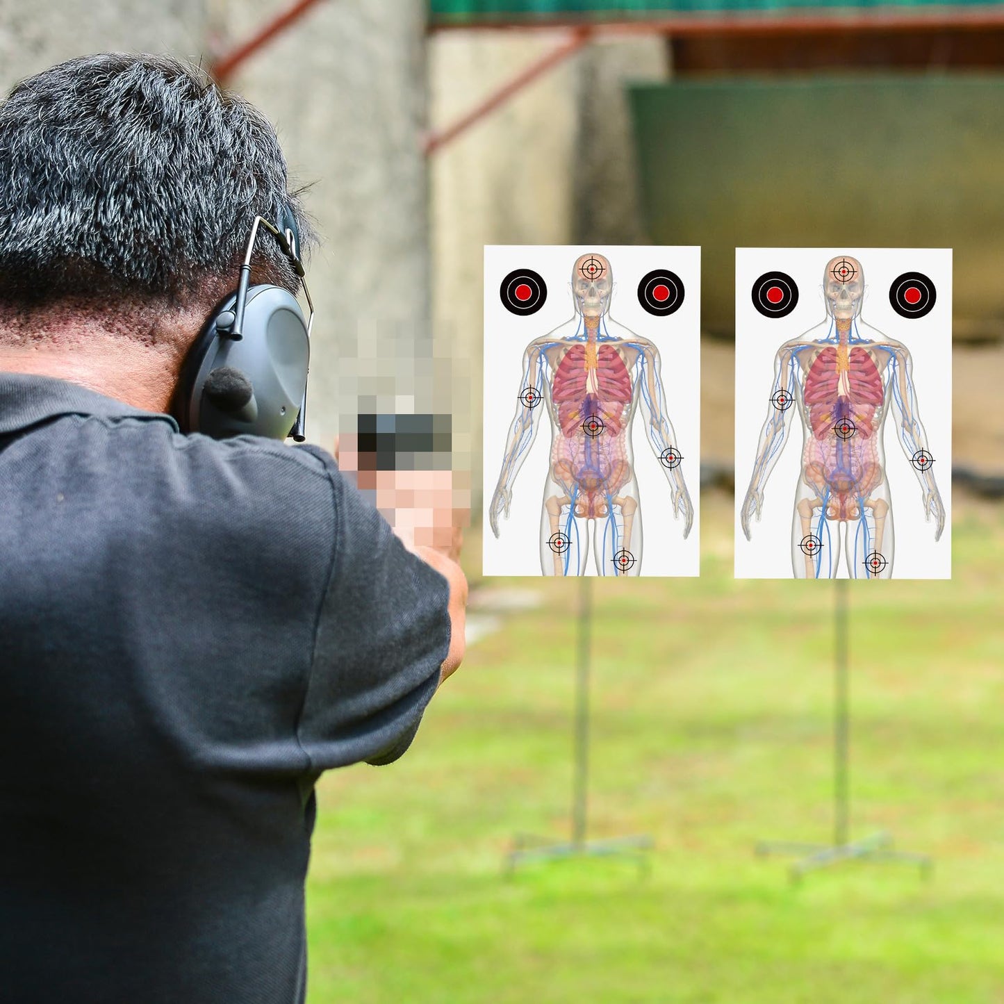 Hollowfly 50 Sheets 23 x 35 Inch Paper Shooting Targets Silhouette Medically Designed Human Gun Targets for Shooting Range Indoor Pistol Practice (Classic)