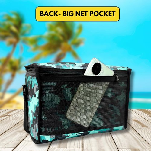 Outer Woods Insulated 8 Can Cooler Bag | Fits 8 x 500ml Beer Cans | Keep Drinks Cool for up to 10 Hours | Ideal for Carrying Beer, Soda, Juice, Milk and Water (Teal Forest)
