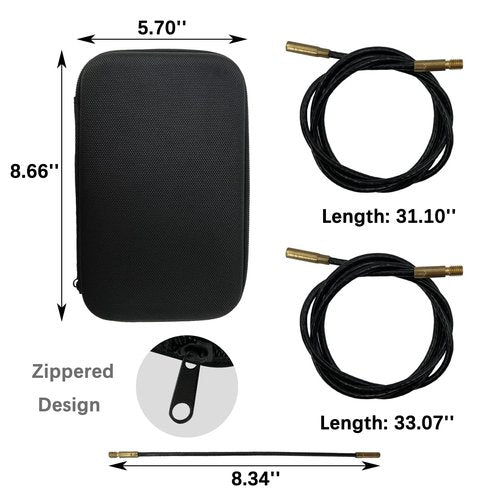 MIDUG Gun Cleaning Kit Handgun Maintenance kit for .17 .22/.223/5.56MM .243 .280 .30 .357/9MM .40 .45 12GA, Including Bore Brushes, Stainless Steel Pick, Brass Slotted Patch Loops and More