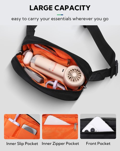 WATERFLY Fanny Pack Waist Bag: Belt Bag for Women Men Crossbody Bags Theft Fashion Waist Packs for Hiking Running Travel Walking