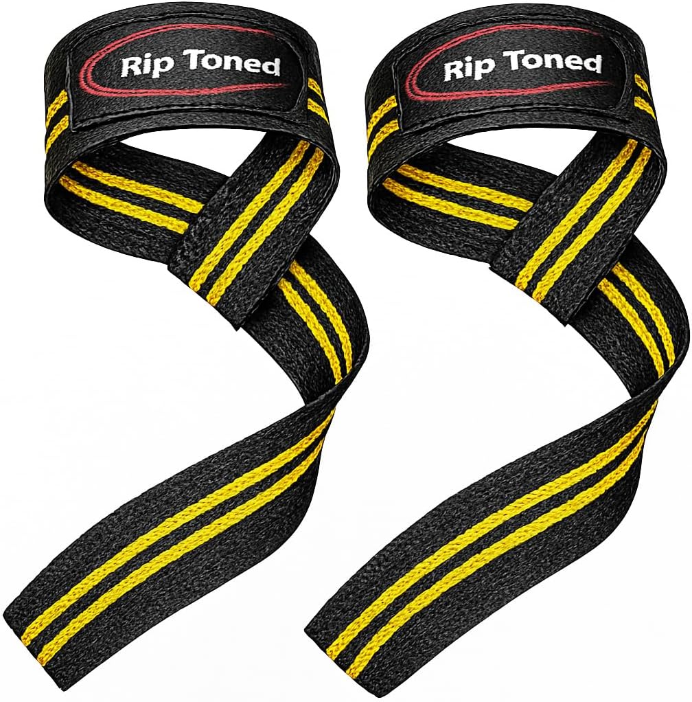 Rip Toned Performance Wrist Straps For Weightlifting - 23" Weight Lifting Straps for Men, Women (Padded) - Cotton Gym Wrist Wraps for Deadlift, Strength Training, Powerlifting, Bodybuilding