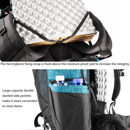 MOXIHIKE 3FULGEAR QiDian Hiking Backpack for Men Women 56L(40+16) Lightweight Outdoor Camping Bag Trekking Daypack (Grey)
