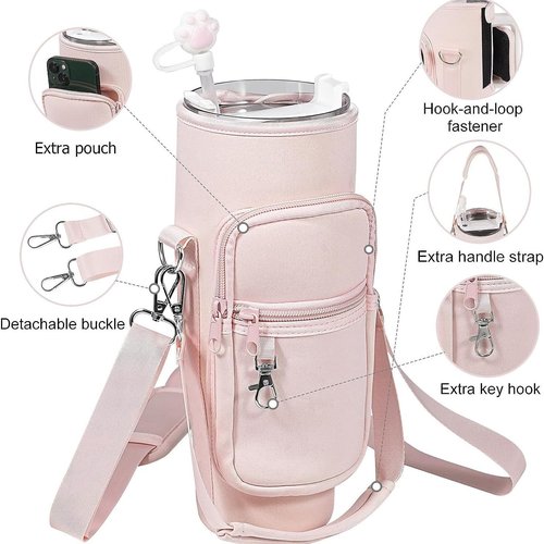Deerhobbes Design your own Stanley Purse,Stanley Cup accessories-Stanley Purse Cup Holder-Gifts for 7 8 9 10 11 12 13 Year Old girl (K)