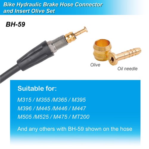 VANSIHO (10 set) Bicycle Brake Olive and Brass Insert Kit - Essential Components for Shimano BH59 Avid Sram Hydraulic Disc Brake Systems