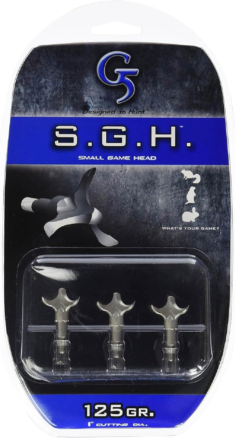 G5 S.G.H. (Small Game Head) - Archery Hunting 100/125 Grain Stainless Steel One-Piece Construction 1" Cutting Diameter Broadhead