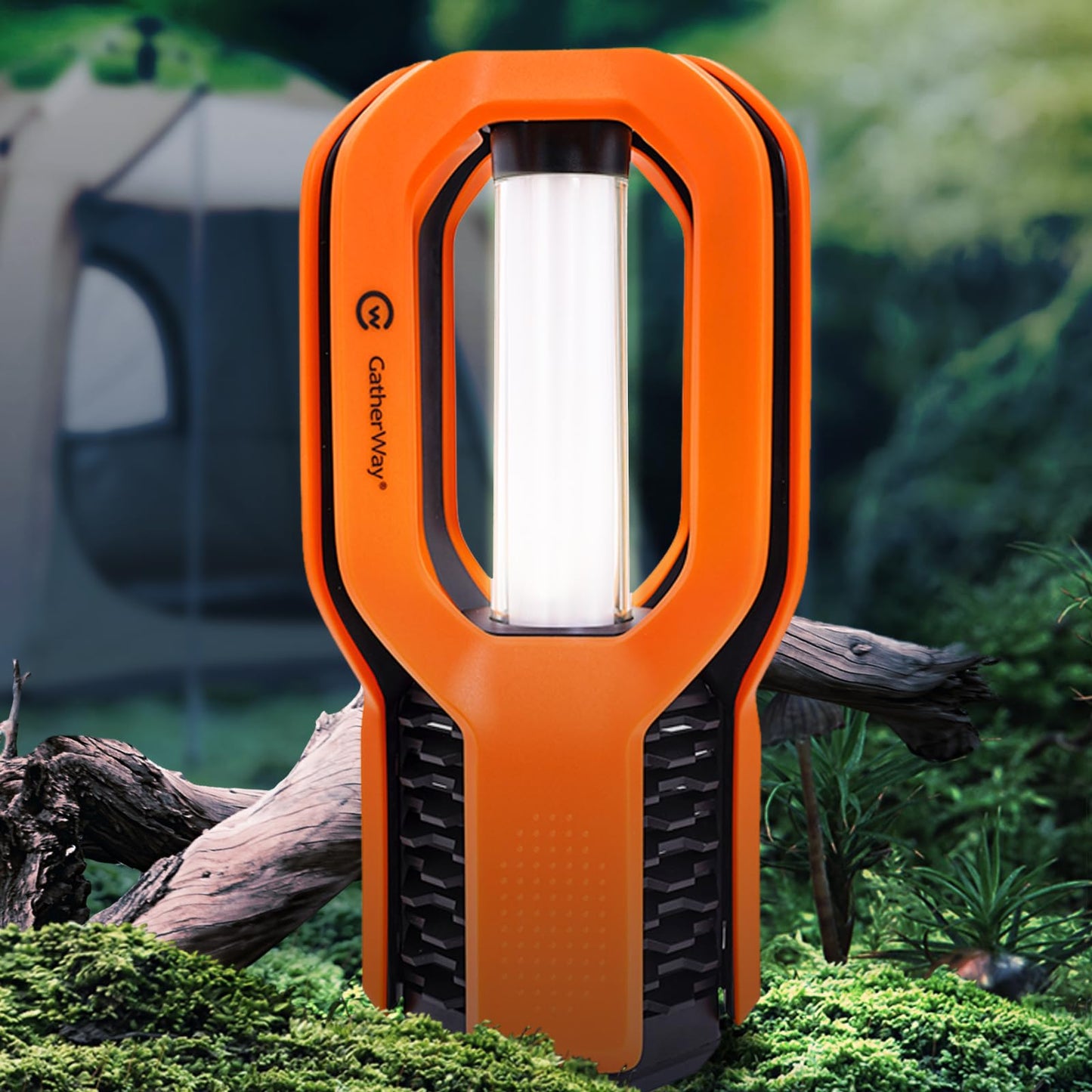 Gatherway Rechargeable LED Camping Lantern - Free-Grip Design,4 Modes,IP65 Waterproof,3000K Warm Glow, Lightweight Portable Outdoor Light,Emergency Tent Light for Hiking,Backpacking & Home Use