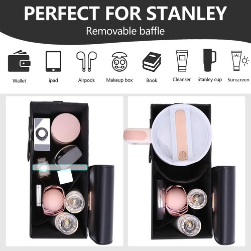 Purse for Stanley Cup, Outdoor Portable Crossbody Water Cup Storage Bag with Stanley Purse, Crossbody Bag for Stanley Bottle (black)