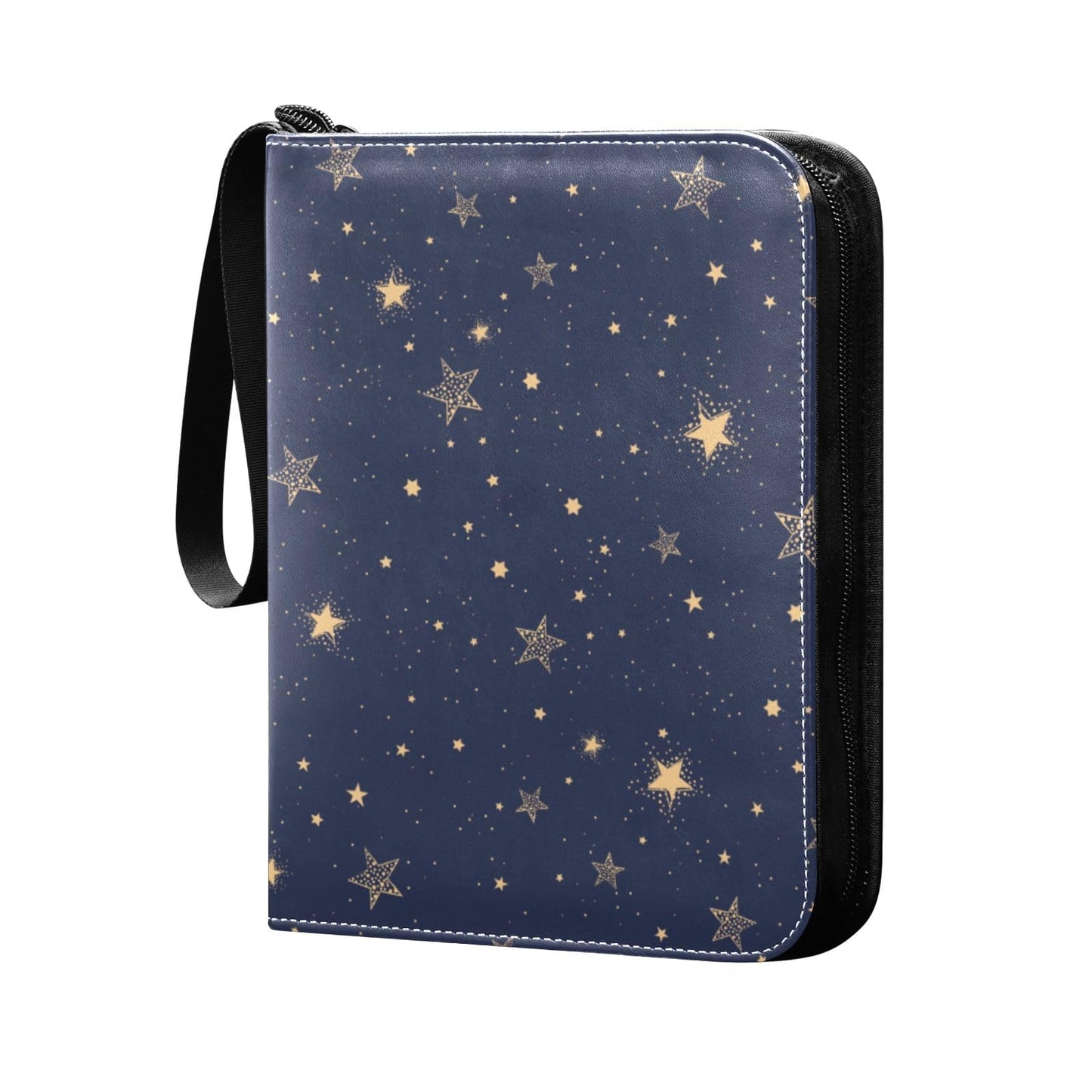 4 Pockets Trading Card Album Holder Book Folder Sports Card Binder Space Galaxy Star 400 Double Side Pockets for 3 Ring Binder Zipper