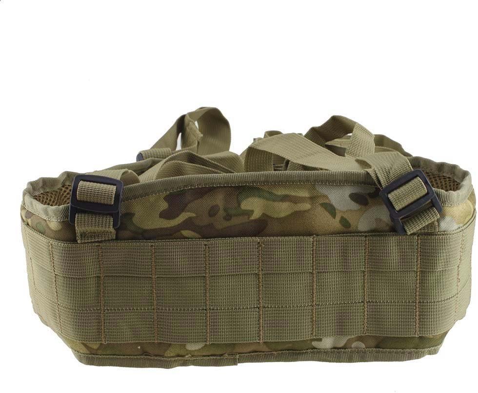 Tactical Molle Waist Belt with Adjustable Suspenders & Free Straps for Airsoft Combat