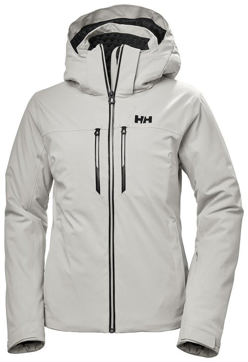 Helly-Hansen Alphelia Lifaloft Ski Jacket for Women - Waterproof Coat for Winter Sports, Skiing-Jacket with Insulation, 917 Mellow Grey - M