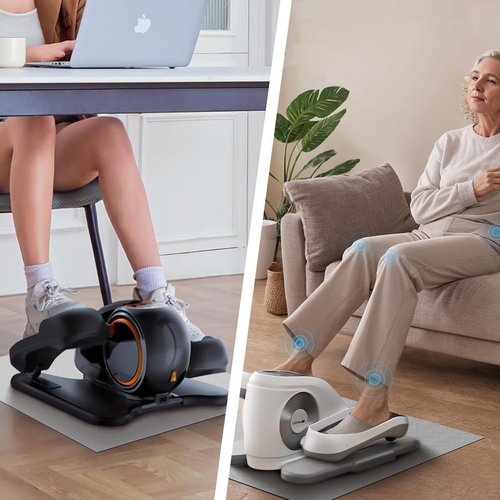 Ellipse Machine Non-Slip Mat, Apply to Under Desk Elliptical Peddler While Sitting, Perfect for Electric Seated Foot Pedal Exerciser, Enhanced Stability & Floor Protection (Black)