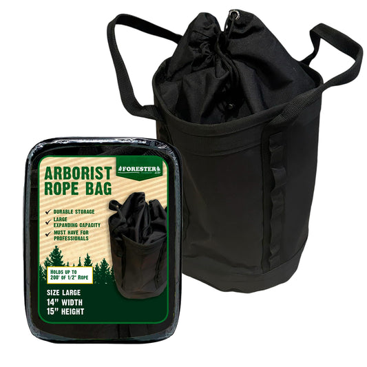 FORESTER Large Arborist Rope Bag - Bucket Style Storage Bag | Arborist Equipment | Tree Climbing Gear | Heavy Duty Nylon Gear Bag with Handles