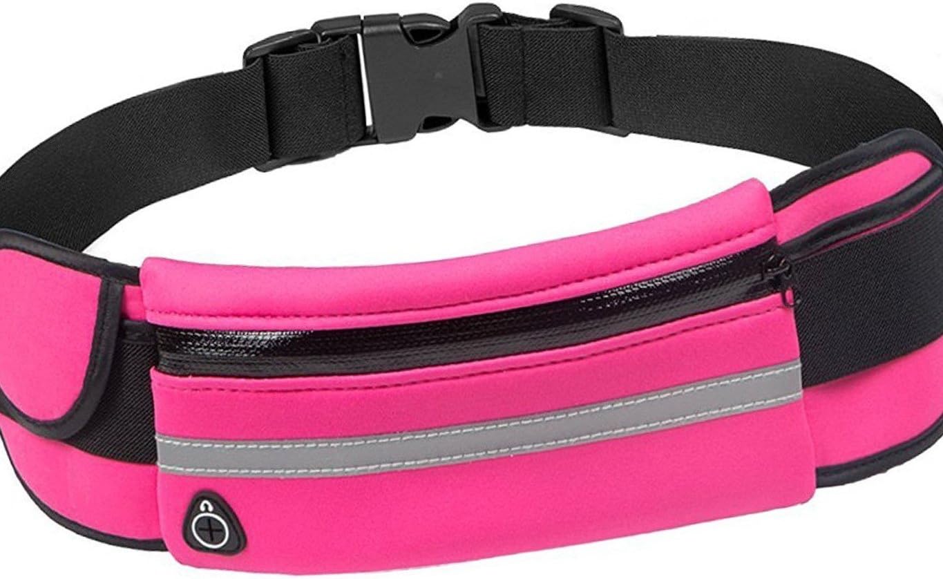Running Belt Waist Pack - Water Resistant Runners Belt Fanny Pack for Hiking Fitness – Adjustable Running Pouch for Phones iPhone Android