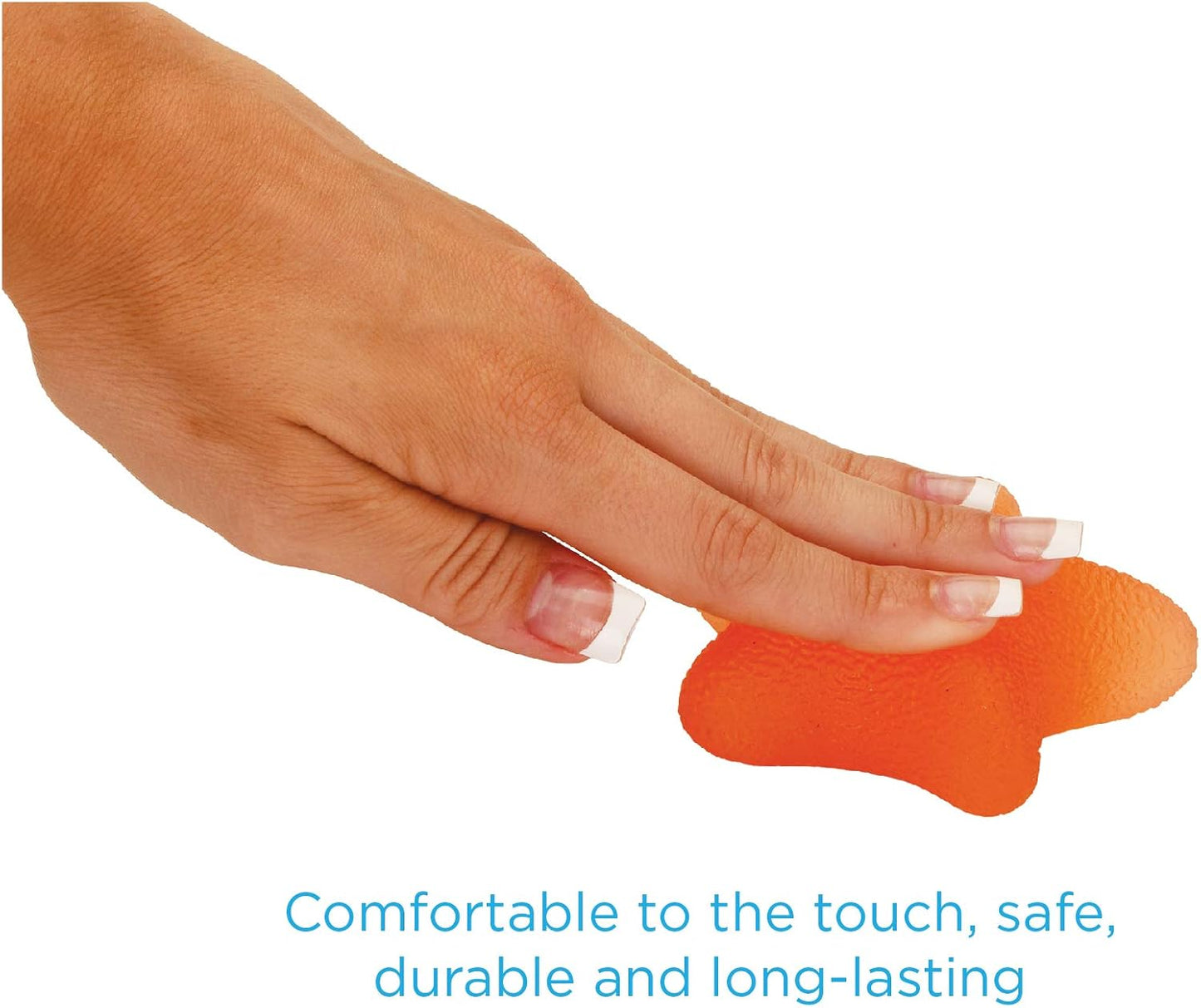 NOVA Hand Exerciser Star, Hand Grip Squeeze Star for Strength, Stress and Recovery, Comes in 3 Resistance Levels - Pink Soft, Orange Medium and Blue Firm