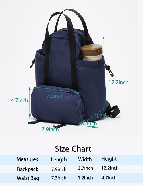 THE GYM PEOPLE Lightweight Mini Backpacks Womens Waterproof Travel Daypack Small Cute Crossbody Sling Bags