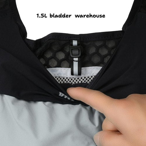 Vimapo Running Hydration Vest Backpack, Trail Running Vest for Men & Women, Water Backpack for Marathon, Hiking, Biking … (Grey)