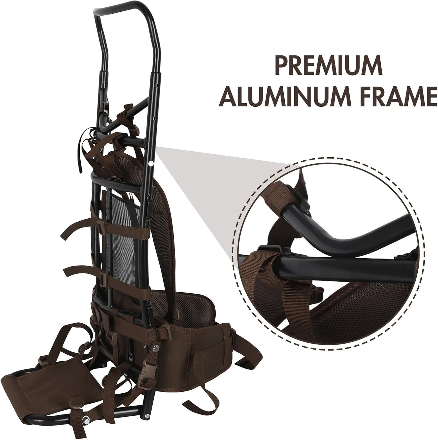Timber Ridge TR External Aluminum Adjustable Pack Frame,