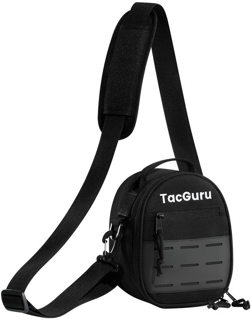 TacGuru Premium Shooting Ear Protection Bag, Universal Fit for Most Slim Profile Foldable Earmuffs, Black