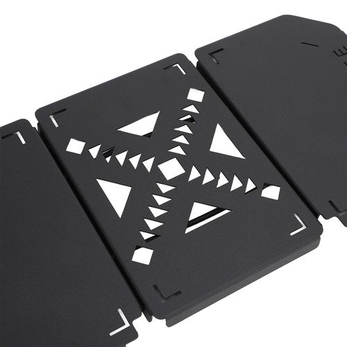 Lunch Box Steel Table Top, Folding Lunch Box Table Top, Aluminium Alloy Lunchbox Table, Portable Camping Table Board, Black, Camping and Fishing Accessory
