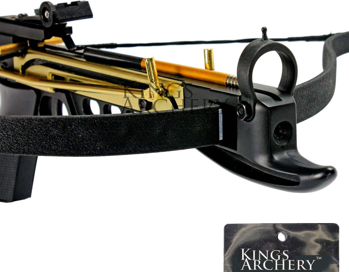 Crossbow Pistol Self Cocking 80 LBS with Adjustable Sights, Aluminum Arrow Bolts, and Safety Feature
