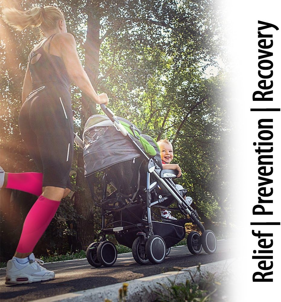 OS1st Calf Compression Sleeves for Men & Women relieves shin splints, leg fatigue and reduces recovery time