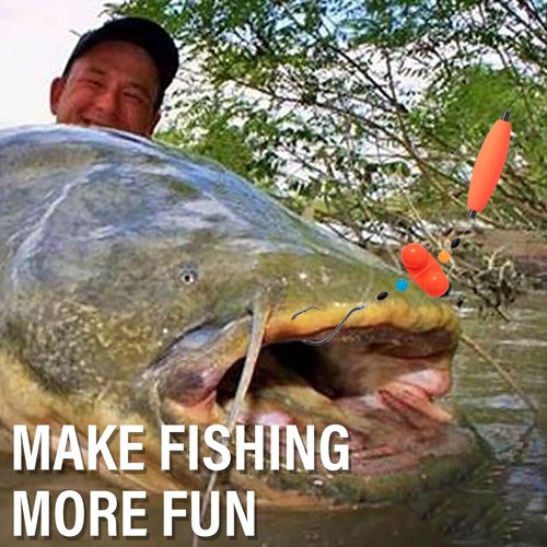 6PCS kaleodam Catfish Rigs Catfish Float Rigs Catfishing Tackle Santee Rig Circle Hooks for Peg Floats Catfish (Type B)