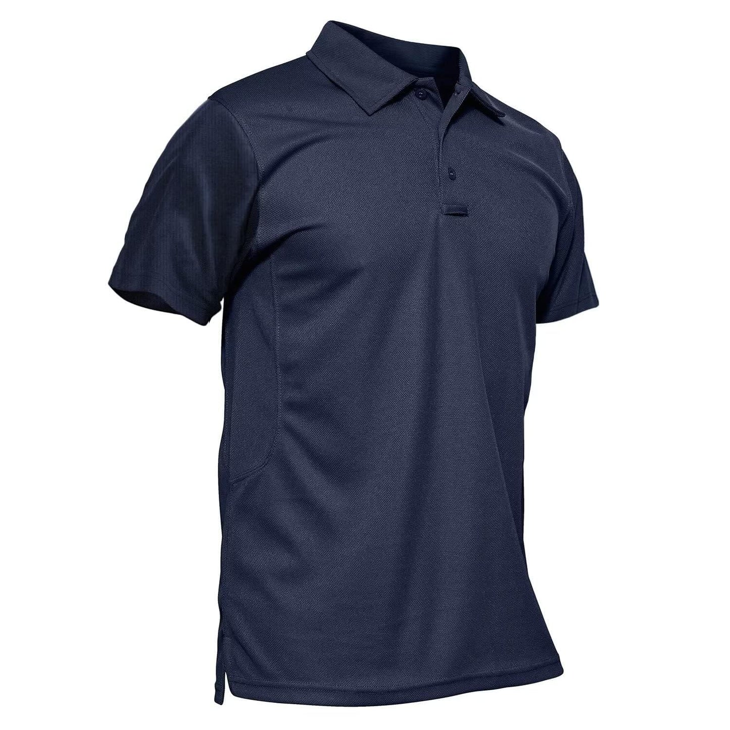 MAGCOMSEN Mens Polo Shirts Short Sleeve T Shirts Golf Shirts Hiking Hunting Shirt Tactical Shirts Navy Blue M