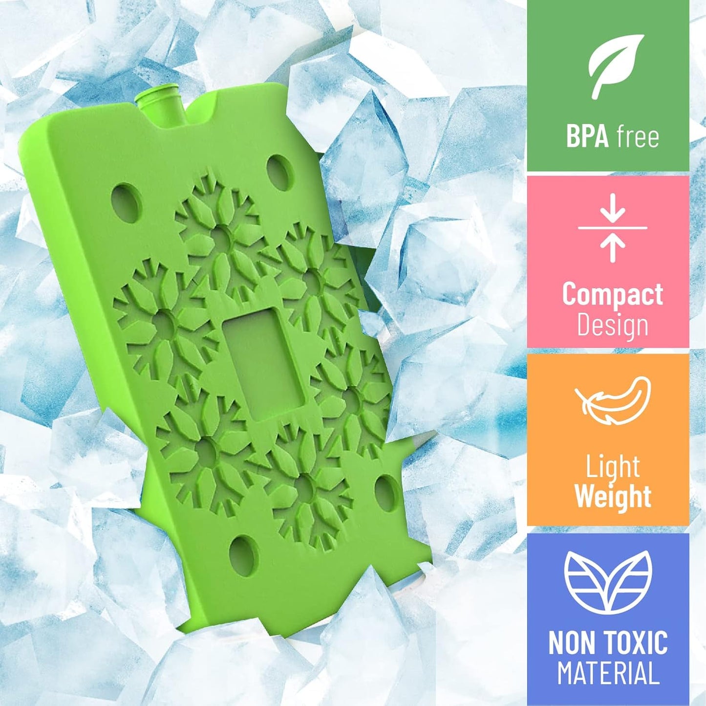 TrekProof Ice Packs for Lunch boxes and Coolers | Bento Lunch Box Ice Packs, Cooler Bag for Work, School, Picnic or Camping | Reusable Small Freezer Pack, Adult and Kid Friendly