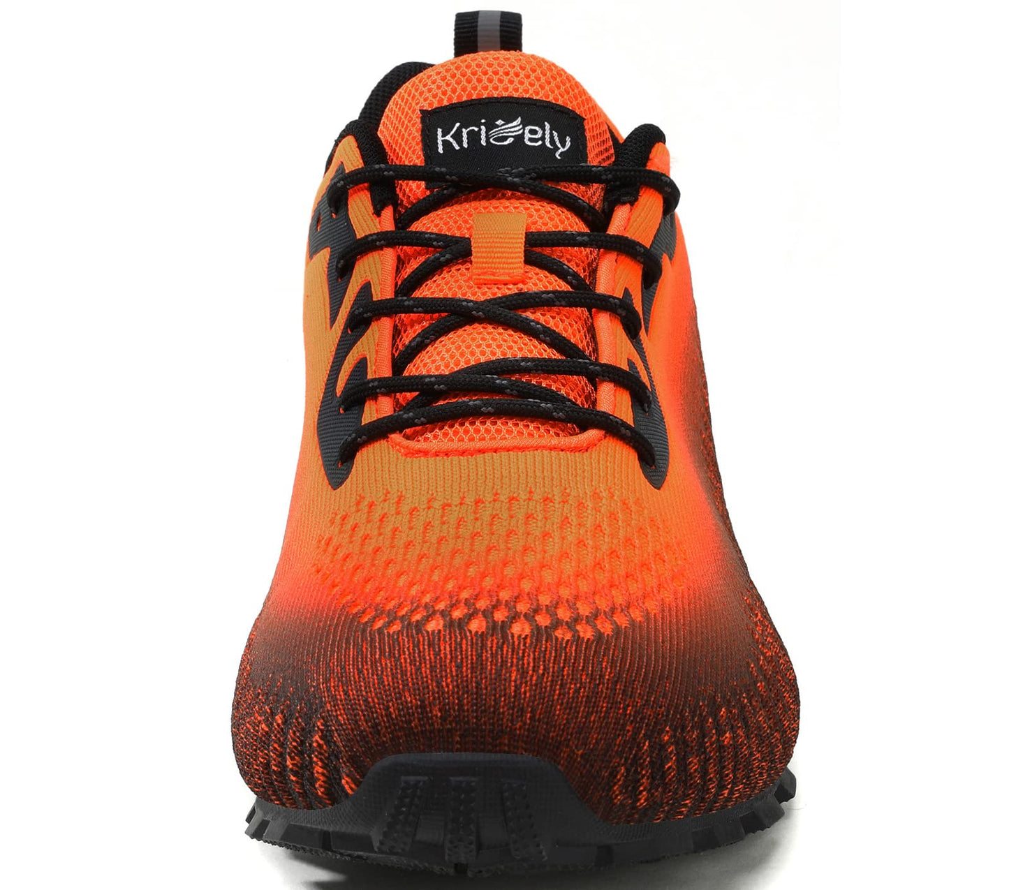 Kricely Men's Trail Running Shoes Fashion Hiking Sneakers Tennis Cross Training Shoe Outdoor Snearker Casual Workout Footwear（Orange 10.5）