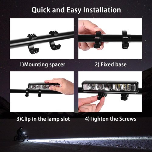 Suruid Super Bright LED Bike Light, USB Rechargeable Bicycle Headlight-5 Modes, Waterproof Bike Headlight, Waterproof Bike Headlight,Daytime Running Light,MTB Off-Road Cycling Commuting 1